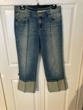 DKNY Light Blue Cropped Cuffed Jeans